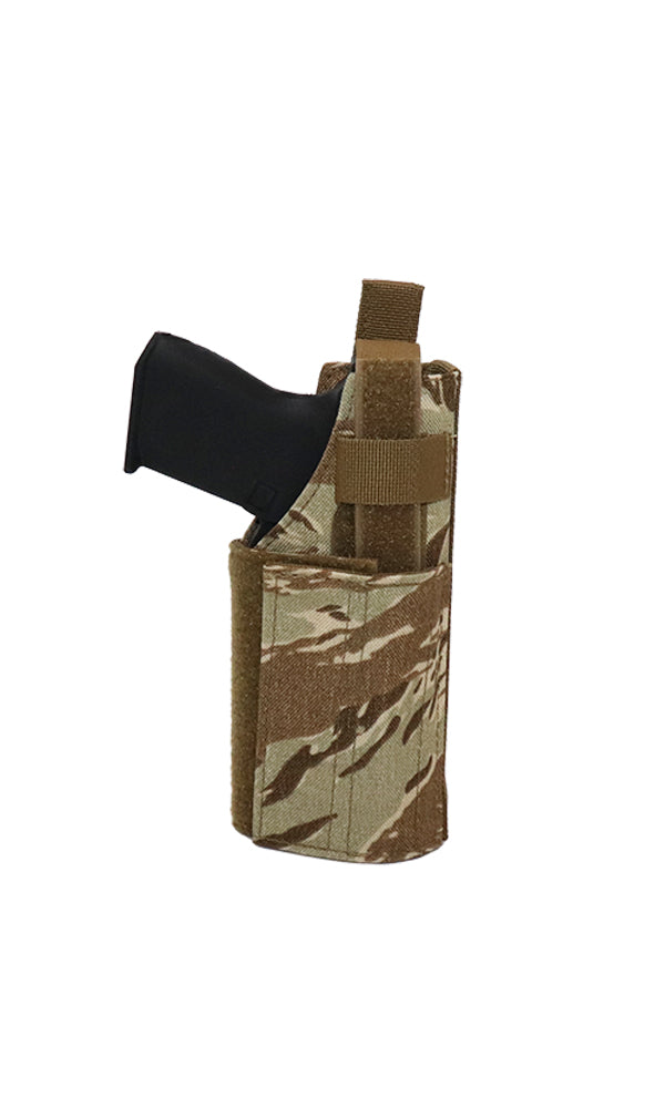 Universal Adjustable MOLLE Pistol Holster Desert Tiger Stripe Side Wilde Custom Gear