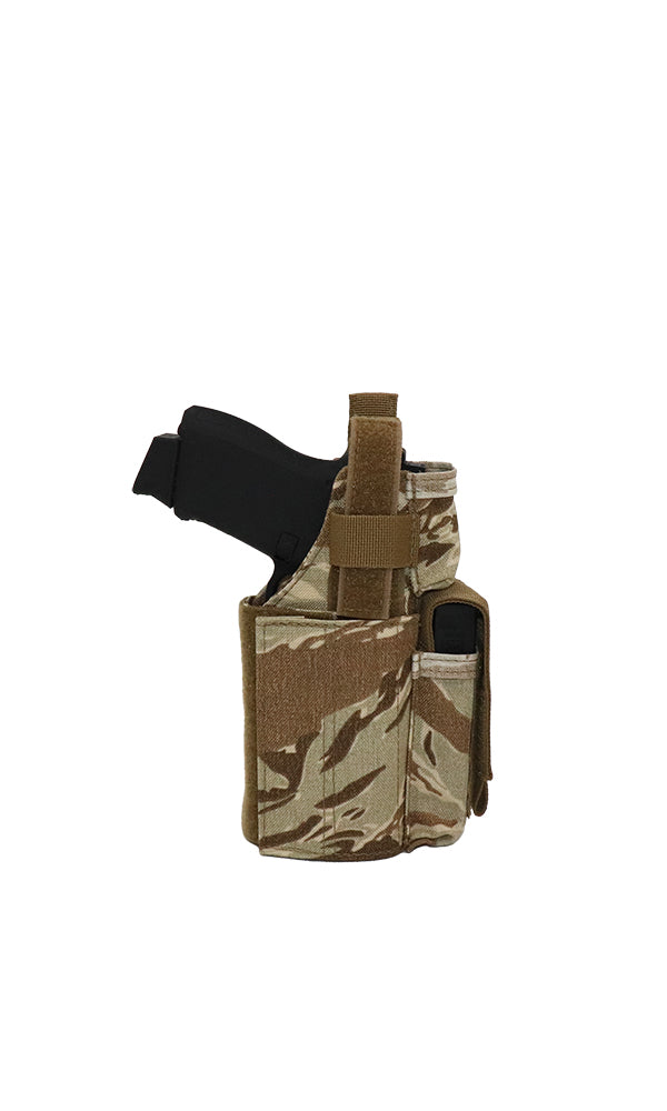 Universal Adjustable Pistol Holster RMR Optic Cut Out Desert Tiger Stripe Camo Side Wilde Custom Gear