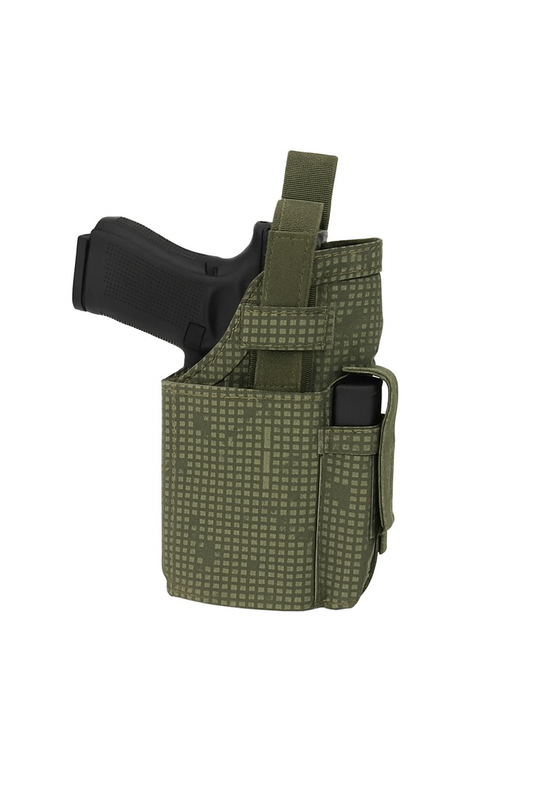 Universal Adjustable MOLLE pistol holster RMR Optic Cut Out Desert Night Camo Side Wilde Custom Gear