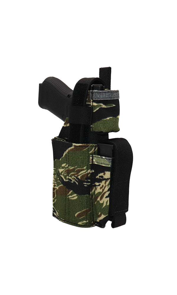 Universal Adjustable Pistol Holster RMR Cutout Vietnam Tiger Stripe Angle