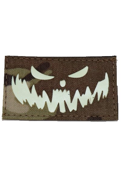 Fang Halloween Glow in the dark laser cut patch Multicam - Wilde Custom Gear