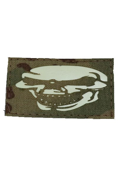 Full Laughing Skull Halloween Glow in the dark laser cut patch Multicam - Wilde Custom Gear