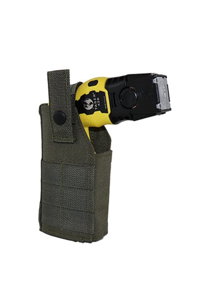 Law enforcement Taser holster MOLLE compatible with anti-drop retention system