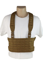 Wilde Custom Gear Modular Laser Cut MOLLE Chest Rig - Coyote Brown Front