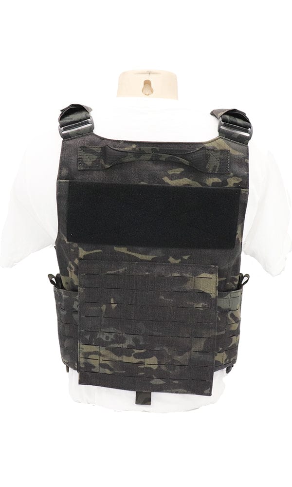  Wilde Custom Gear Modular Black External Load Bearing Laser Cut MOLLE Black Vest Carrier Police Law Enforcement back