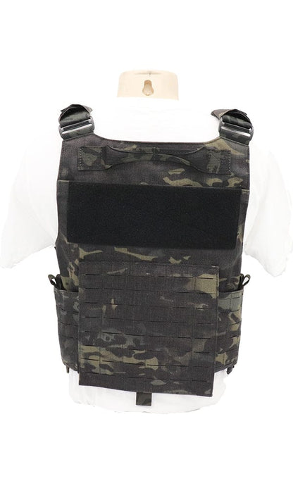  Wilde Custom Gear Modular Black External Load Bearing Laser Cut MOLLE Black Vest Carrier Police Law Enforcement back